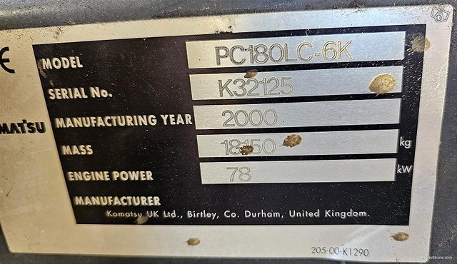 Komatsu PC180LC-6K 20