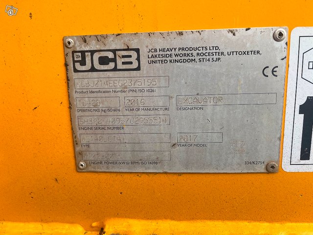 JCB JZ 140 LC / Pyörittäjä, Kauha, Rasvari 9