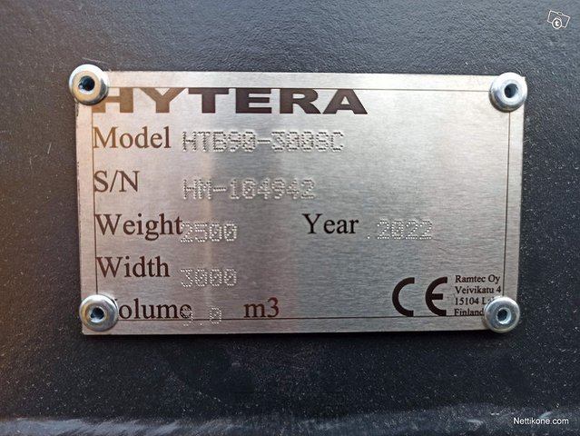Hytera Kärkikippikauha 9m3 Volvo BM 9