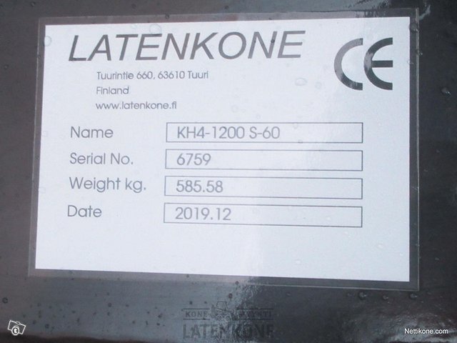 Laten Kantohara 1200mm 4-piikkinen S60 PG 10