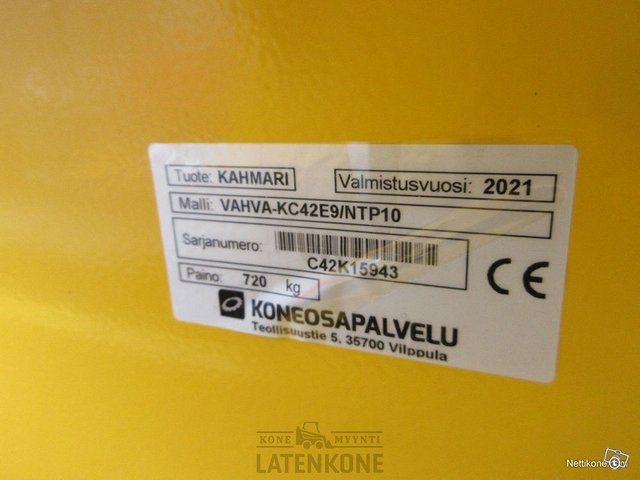 Vahva KC42 E9 NTP10 Kaivinkoneen Koura 16