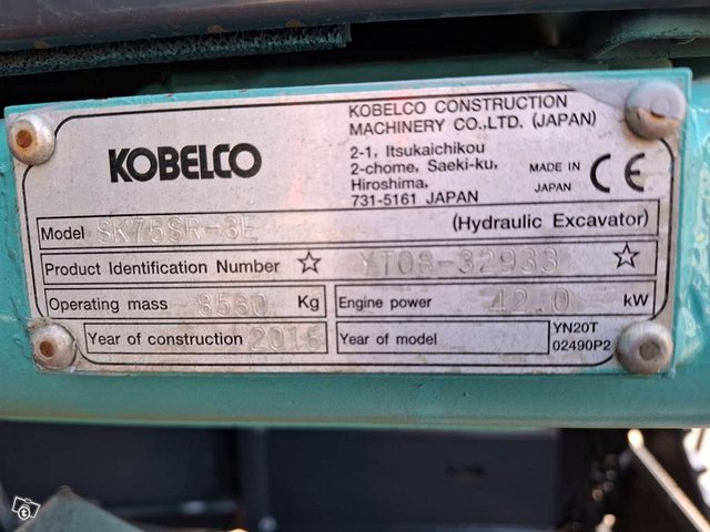 Kobelco SK 75 SR-3E / Roto R3, Lämmitin, Rasvari, 12