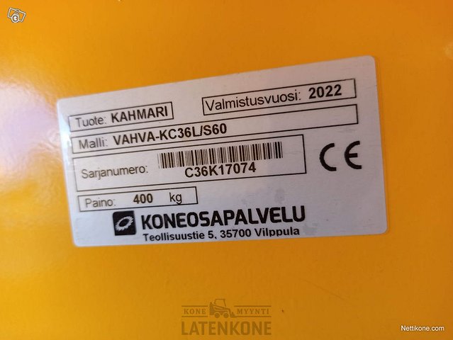 Vahva KC36 S60 Kaivinkoneen Koura 13