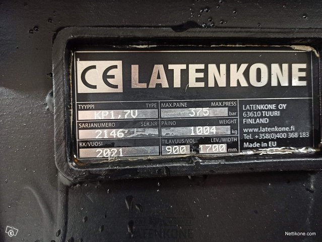 Laten Kallistuva Luiskakauha 1700mm S70 TS 9