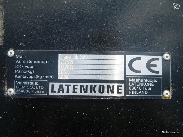 Laten Kaivinkoneen Nostopuomi 4ton S60 9