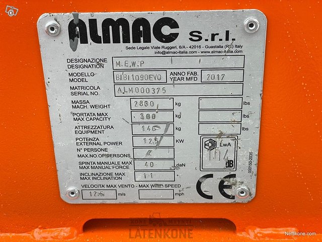 1090 BL EVO Tela-alustainen Saksinostin 25