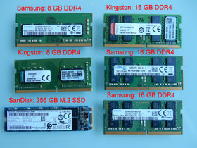 16 GB DDR4 läppäri SO-DIMM muisti + M.2 SSD, Komponentit, Tietokoneet ja lisälaitteet, Tampere, Tori.fi