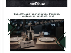 Tableonline lahjakortti, Matkat, risteilyt ja lentoliput, Matkat ja liput, Vantaa, Tori.fi