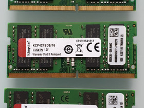 3 kpl Kingston 16 GB DDR4 läppäri SO-DIMM muisti, Komponentit, Tietokoneet ja lisälaitteet, Tampere, Tori.fi