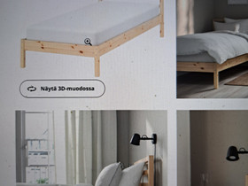 Ikean TARVA-sängynrunko ja sälepohja 90 x 200 cm, Sängyt ja makuuhuone, Sisustus ja huonekalut, Lappeenranta, Tori.fi