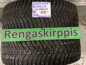 225/55R17 kytetyt nastarenkaat Michelin , Renkaat ja vanteet, Vantaa, Tori.fi