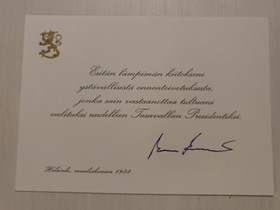 Presidentin vastauskirje x 2, Muu keräily, Keräily, Mikkeli, Tori.fi