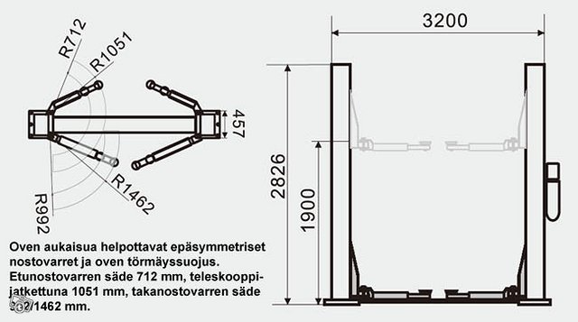 SteyrTek 2-pilarinostin ST-40-2DUS 230V 2