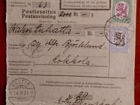 Posti osoitus vuodelta 1929, Muu keräily, Keräily, Kannus, Tori.fi