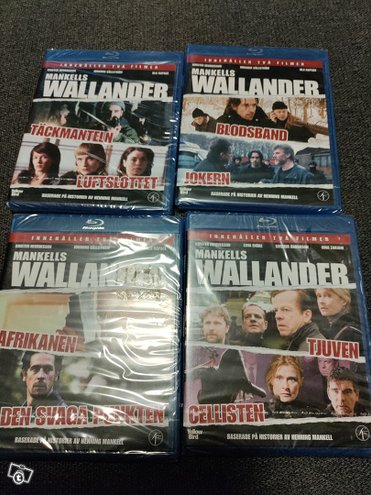 Wallander-elokuvia 14kpl Blu-ray, ei suomitekstej