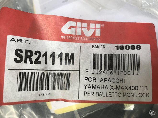 Givi Monolock peräteline Yamaha X-MAX 400 13-14