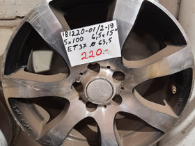 5x100 15 hyvät käytetyt aluvanteet , Renkaat ja vanteet, Espoo, Tori.fi 5x100 15 hyvät käytetyt aluvanteet , Renkaat ja vanteet, Espoo, Tori.fi