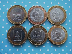 10 Russian rubles (bimetal) 2005 - 2011 (6 kpl.), Rahat ja mitalit, Kerily, Helsinki, Tori.fi