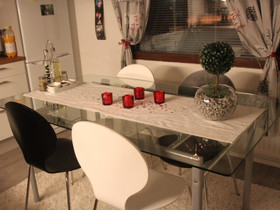 Lasinen ruokapöytä 90x160, Pöydät ja tuolit, Sisustus ja huonekalut, Merikarvia, Tori.fi