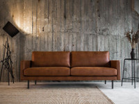AMSTERDAM 3-ist sohva antiikinruskea nahka