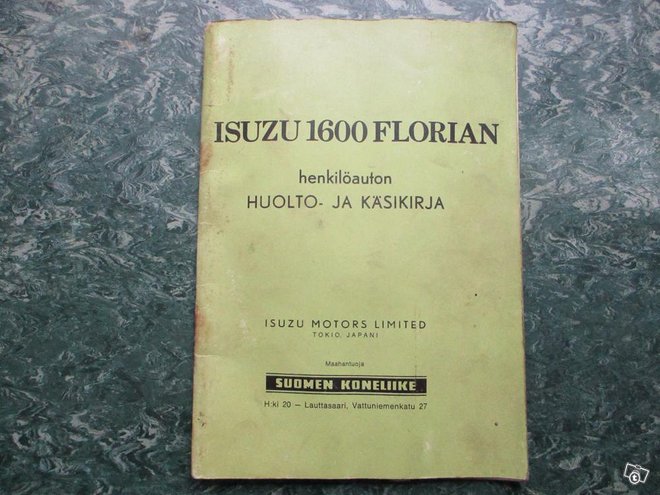 Isuzu 1600 Florian Huolto ja käsikirja
