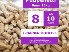 Puupelletti 15kg 10 kpl x 8 eur ILMAINEN TOIMITUS, Maatalous, Vihti, Tori.fi