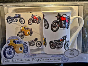 Classic Motorbike Mug coaster and Tray - setti, Muut motovaraosat ja tarvikkeet, Mototarvikkeet ja varaosat, Seinäjoki, Tori.fi