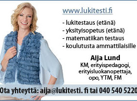 LUKITESTI tai matematiikan testi ja YKSITYISOPETUS, Palvelut, Kokemäki, Tori.fi LUKITESTI tai matematiikan testi ja YKSITYISOPETUS, Palvelut, Kokemäki, Tori.fi