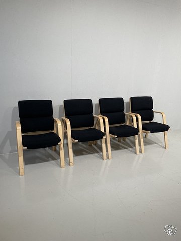 Lahden puutyö Trio Raita nojatuoli (4 kpl), kuva 1