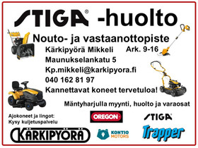 Metsän ja puutarhan koneiden huoltopalvelu, Palvelut, Mikkeli, Tori.fi Metsän ja puutarhan koneiden huoltopalvelu, Palvelut, Mikkeli, Tori.fi