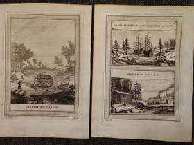 Jacques Bellin, 1700-luku, kaksi alkuperäisvedosta, Antiikki ja taide, Sisustus ja huonekalut, Imatra, Tori.fi