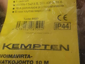 Kempten voimavirta jatkojohto 16 a 10 m, Sähkötarvikkeet, Rakennustarvikkeet ja työkalut, Vantaa, Tori.fi Kempten voimavirta jatkojohto 16 a 10 m, Sähkötarvikkeet, Rakennustarvikkeet ja työkalut, Vantaa, Tori.fi