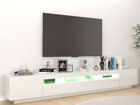 VidaXL TV-taso LED-valoilla korkeakiilto valkoinen 260x35x40 cm, Sisustustavarat, Sisustus ja huonekalut, Helsinki, Tori.fi