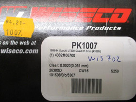 Wiseco pk1007 piston kit 67mm suzuki lt230 85-94, Mönkijän varaosat ja tarvikkeet, Mototarvikkeet ja varaosat, Helsinki, Tori.fi Wiseco pk1007 piston kit 67mm suzuki lt230 85-94, Mönkijän varaosat ja tarvikkeet, Mototarvikkeet ja varaosat, Helsinki, Tori.fi