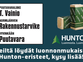 Luonnonmukaiset Hunton-eristeet, Eristys ja katot, Rakennustarvikkeet ja työkalut, Järvenpää, Tori.fi Luonnonmukaiset Hunton-eristeet, Eristys ja katot, Rakennustarvikkeet ja työkalut, Järvenpää, Tori.fi