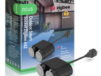 Etäohjattava tuplapistorasia ulkokäyttöön + energiamittaus Zigbee