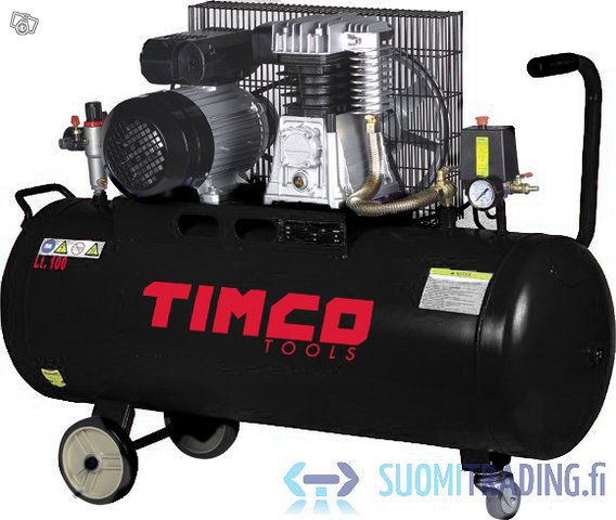 Timco 2,5HP 100L kompressori hihnaveto 1