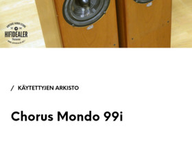 Chorus Mondo, Audio ja musiikkilaitteet, Viihde-elektroniikka, Kokkola, Tori.fi