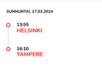 Helsinki - Tampere 17.3