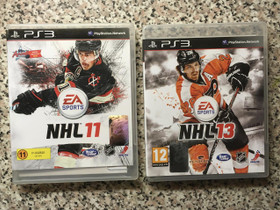 NHL11 ja NHL 13 PS3, Pelikonsolit ja pelaaminen, Viihde-elektroniikka, Rovaniemi, Tori.fi