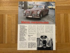 Esite Alfa Romeo, vanhat Alfa Romeot. Mobilisti erikoisliite, Harrastekirjat, Kirjat ja lehdet, Espoo, Tori.fi