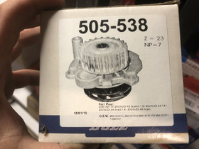 Audi/Seat/Skoda/VW 1.8/2.0 20V Vesipumppu 94-, Autovaraosat, Auton varaosat ja tarvikkeet, Pori, Tori.fi Audi/Seat/Skoda/VW 1.8/2.0 20V Vesipumppu 94-, Autovaraosat, Auton varaosat ja tarvikkeet, Pori, Tori.fi
