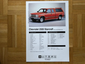 Esite Chevrolet 2500 Starcraft Pick up extended 19, Harrastekirjat, Kirjat ja lehdet, Espoo, Tori.fi