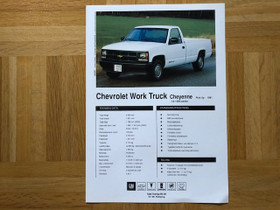 Esite Chevrolet Work Truck Cheyenne Pick-Up 1991, Harrastekirjat, Kirjat ja lehdet, Espoo, Tori.fi