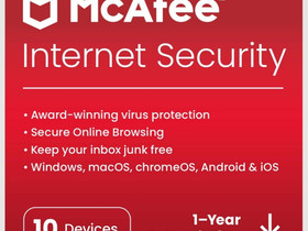 McAfee Internet Security Antivirus 23 10 Laitetta, Tietokoneohjelmat, Tietokoneet ja lisälaitteet, Lappeenranta, Tori.fi
