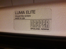Draper Luma Elite valkokangas, Kotiteatterit ja DVD-laitteet, Viihde-elektroniikka, Taipalsaari, Tori.fi