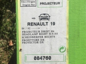 Renault 19 Oikea Ajovaloumpio Valeo 084760, Autovaraosat, Auton varaosat ja tarvikkeet, Pori, Tori.fi