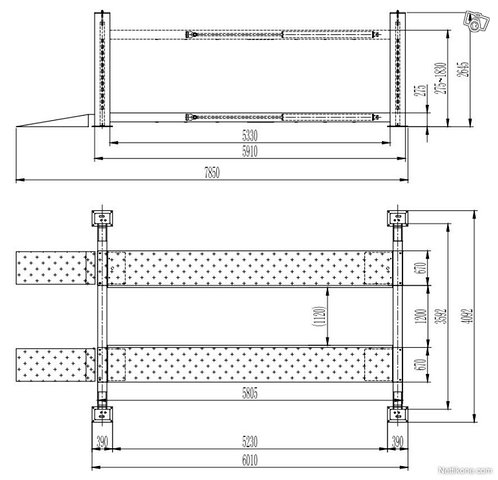 9.5t t Raskaan kaluston 4 pilari nostin uusi 2