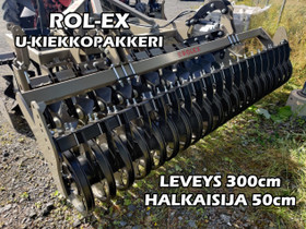 Rol-Ex U-kiekkopakkeri 300cm - 50cm halkaisija, Maatalouskoneet, Kuljetuskalusto ja raskas kalusto, Urjala, Tori.fi