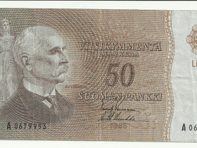 Suomi Seteli 50 markkaa 1963 Liit.A, Rahat ja mitalit, Kerily, Savonlinna, Tori.fi